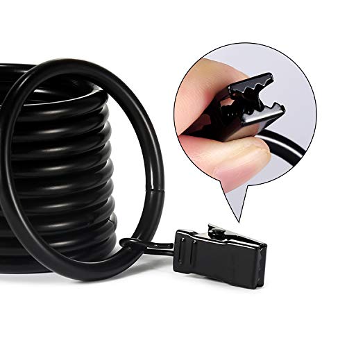 image for 40 Pcs Curtain Hooks, Goowin1.5 inch Curtain Rings, Rustproof Curtain 