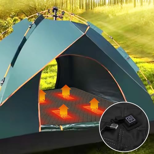 Almofada aquecida para saco de dormir, almofada de aquecimento para saco de dormir,USB Power 6 zona