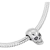 egemmall 1PC Sterling Silver Skull Charm Bead Fit All European Charm Bracelet