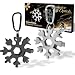 Stocking Stuffers for Men 2025 - Snowflake Multi Tool 2 Pack, Christmas Gifts for Him - Stainless Steel Multitool with Carabiner & Wrench,White Elephant Gifts for Coworkers, Adults (Silver+Black)