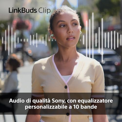 Sony Linkbuds Clip WF-LC900 Auricolari Wireless, Viola - 4