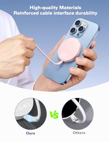 Image of Magnetic Wireless Charger Pad Pink - Home Office Desk