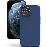 YATWIN Silicone Case for iPhone 11 Pro, Soft-Touch, Shockproof, DustProof, Antiskid Full Body Armour Phone Cover for Apple iPhone 11 Pro - Dark Blue