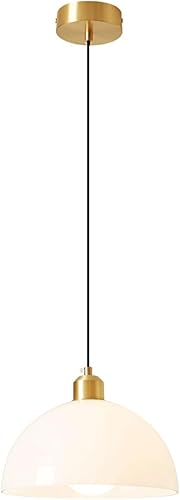 Lámpara Colgante Ajustable Moderna Nórdica Minimalista de Metal y Vidrio, Pantalla Blanca Rizada con Detalle de y Acabado, Araña de Luces Estilo