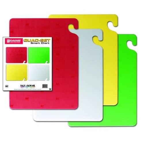 San Jamar Cutting Board Set,12x18,4 Boards, PK4 CB1218QS - 1 Each
