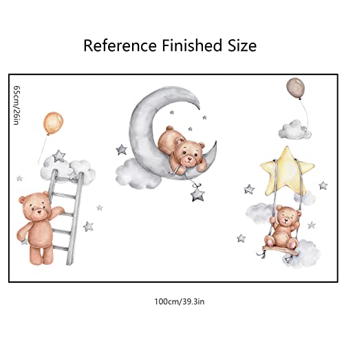 Vinilo Decorativo Infantil con Oso de Dibujos Animados miniatura 2