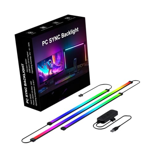 Image of BNF RGB LED Light Bar Decoration Dynamic TV Backlight for Bedroom Office 27inch|Home & Garden | Lamps, Lighting & Ceiling Fans | Lighting Parts & Accessories|1 LED Light Strip