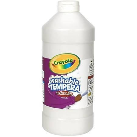 Crayola Tempera Washable Paint 32-Ounce Plastic Squeeze Bottle, White