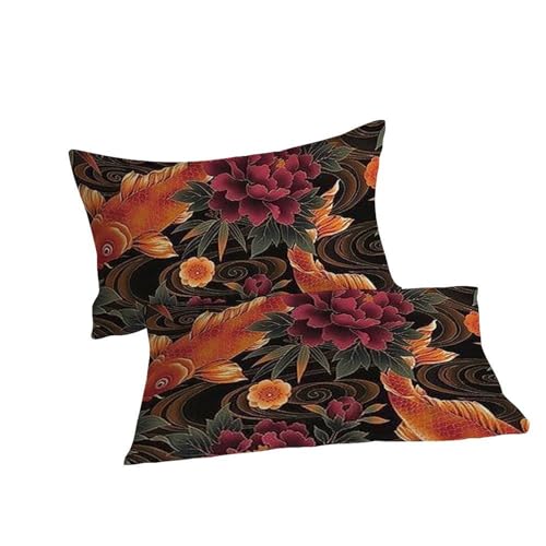 Linge de lit poisson en microfine douce au motif aquatique imprimé 3D