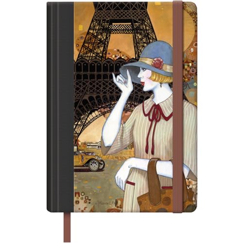 Dohe - Cuaderno A5 - Tamaño 15x21 cm, Interior Blanco Liso, 96 Hojas, Tapa Dura Cosida, Con Marcapáginas y Goma de Cierre, Libreta Bonita Profesional y Universitaria - MODERNIST Rosalie