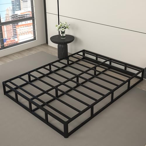 Oykomuc Box Spring Full Size Bed Base 9 Inch High, 3000 LBS Heavy Duty Metal Mattress Foundation with Fabric Cover, Easy Assembly, Quiet Noise Free, Non Slip - Thumbnail 6