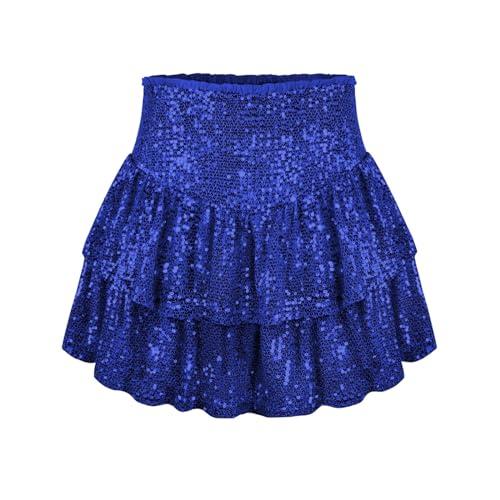 Jupe à perles pour femmes taille S : jupe plissée extensible couleur unie marron chic