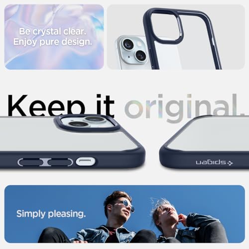 Image of Spigen for iPhone 15 Case, Ultra Hybrid [No Magnet Ring][Anti-Yellowing] - Navy Blue