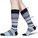 NKMOOS Colorful Striped Men's Dress Socks Cotton Thin,Fashion Striped Dress Socks for Men 9-12,Novelty Crazy Fun Soft Lightweight Casual Business Work Crew Sock Gifts for Men Size 10-13 12-Pack