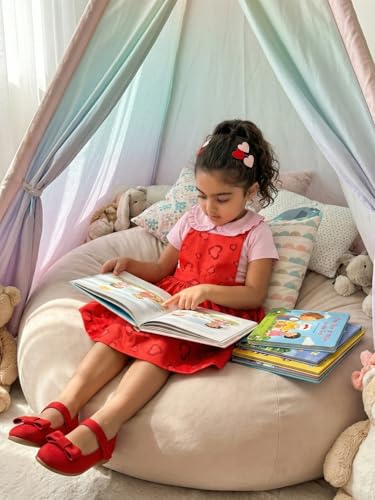 Image of Nautinati Girls A-Line Printed Dress with Puff Sleeves | Age 2-10 Years