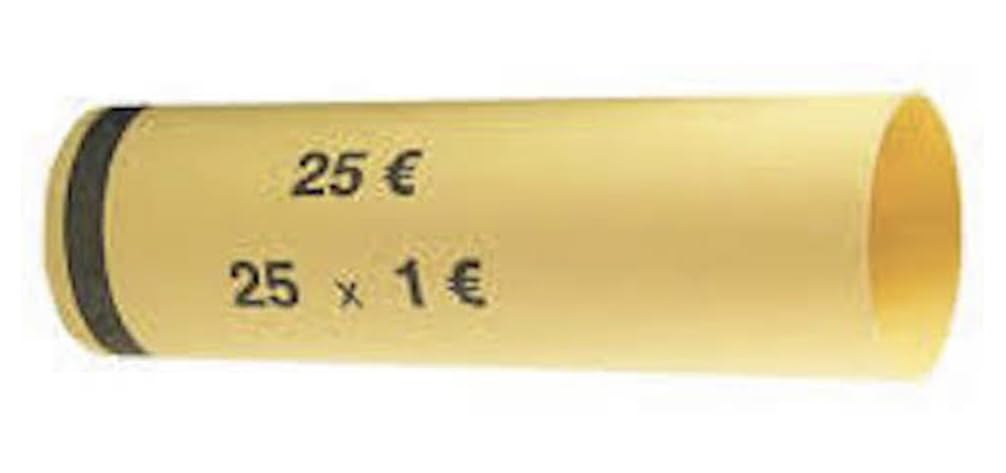 Monetique L1000TP100 Carton de 1000 tubes papier pour pièces 1,00 euro