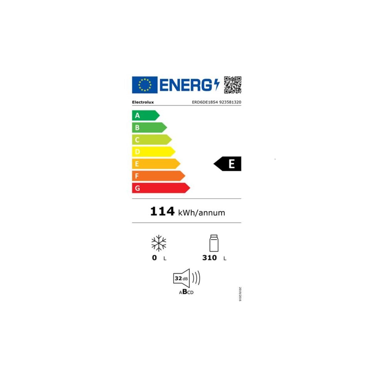 Réfrigérateur 1 Porte Intégrable À Glissières 310l - ERD6DE18S4