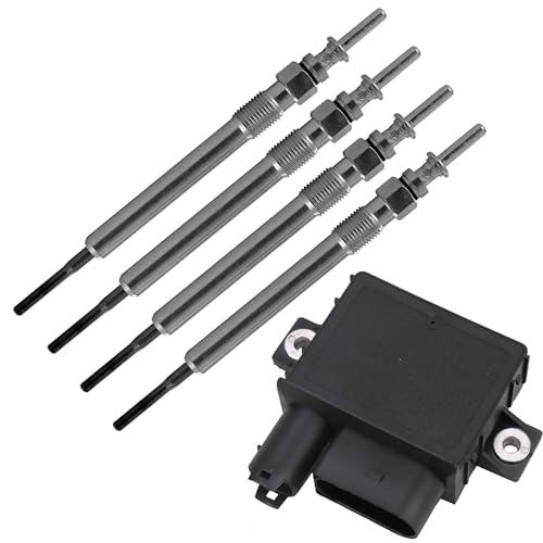 Partsline Relais de préchauffage + 4 bougies compatible avec BMW Série 1 3 5 X3 X5 X6 Diesel équivalent à 12230035934 12230041625