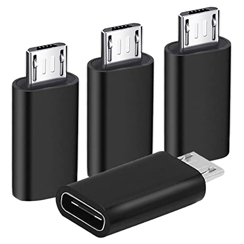 ILantule Adattatore Micro USB a USB C,4 Pezzi Micro USB Maschio a USB C Femmina Adattatore,per Connettore per Telefono, per Galaxy S7/S7 Edge/S6/J7