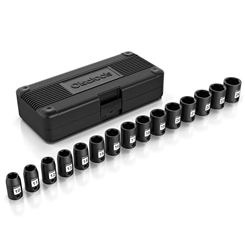 Olsa Tools 1/2" Drive Cr-Mo Shallow Impact Socket Set  Professional-Grade CrMo 