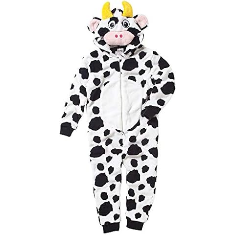 Animal Crazy Boys Girls Cow Nativity Onesie Fleece Jumpsuit Playsuit UK Seller - Cow - 6/7 Years Cover