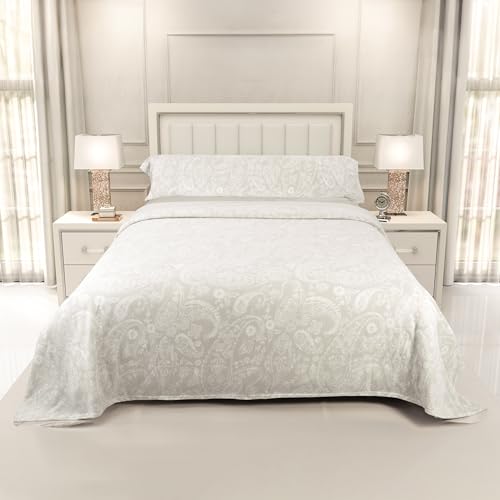 Juego de Sábanas Pirineo Termica 3 Piezas para Cama de 90 - Sábanas Polar para Invierno Cama Individual | Bajera Ajustable 90x190/200+30cm, Encimera de 160x270cm y una Funda Almohada 45x100cm