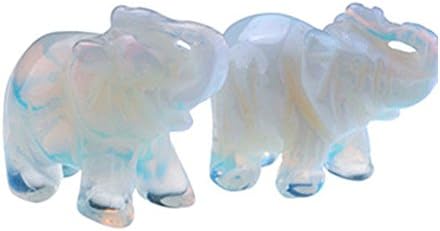 AITELEI 2pcs 1.5" Natural Amethyst Carved Gemstones Elephant Figurine Healing Reiki Crystal Guardian Elephant Pocket Stone Statue Gemstone Crafts for Home Decoration