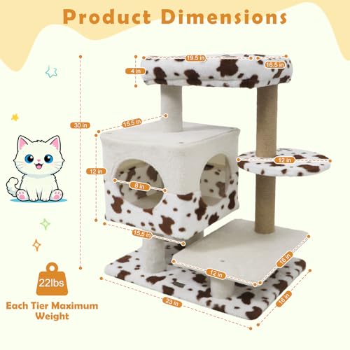 Árbol para Gatos Pequeño PETSITE 30 pulgadas Blanco miniatura 4