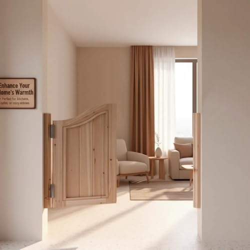 Handmade Retro Saloon Double Swinging Door, Western Style Two-Way Entry for Cafes & Hallways, 85x100cm, Durable Rustic Wood, Perfect for Vintage Decor