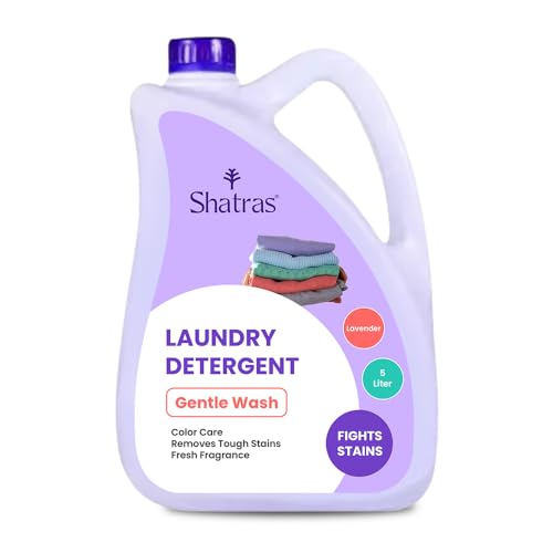 Image of Shatras Liquid Detergent - 5 Liter | Concentrated Laundry Liquid for Fabric Care | Suitable for Top Load & Front Load Washing Machines and Hand Wash | Powerful Cleaning Formula