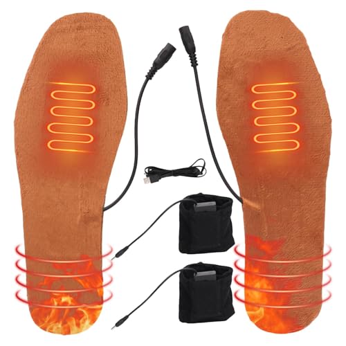 Calefacción eléctrica Plantillas - Calentador de pie de 5 mm, cojín de calentamiento térmico, diseño de cojín cortado con tamaño ajustable | Calentado para la caza al aire libre pesca senderismo