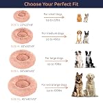 Donut Dog Bed - Premium Comfort for Anxiety Relief - Fluffy & Calming Design with Ultra-Plush Support | Cozy Round Dog Bed with Super Soft Circle Style (Size S Pink) - Image 3