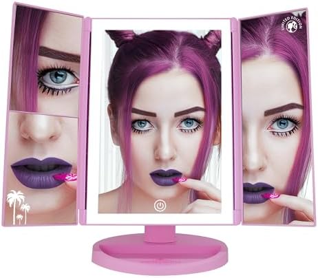 Amazon.com : Impressions Vanity Barbie LED Trifold Makeup Mirror with ...