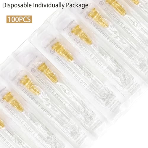 Image of 100 PCS 25g 1.5 inch Scientific Accessories, Individually Packaged | Luer Lock Dispensing Liquids