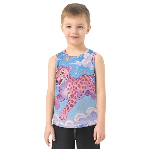 Boys' Tank Top Shirt Running Leopard Cloud Sleeveless T-Shirts2