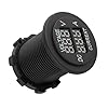 Car Motorcycle DC 12-24V Dual LED Digital Voltmeter Ammeter Amp Volt Meter Guage for Convenient Monitoring Black Red Light #1