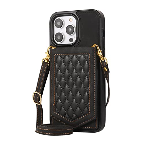 Portefeuille en cuir iPhone SE 2022 coque antichoc à miroir secret et porte-cartes noir