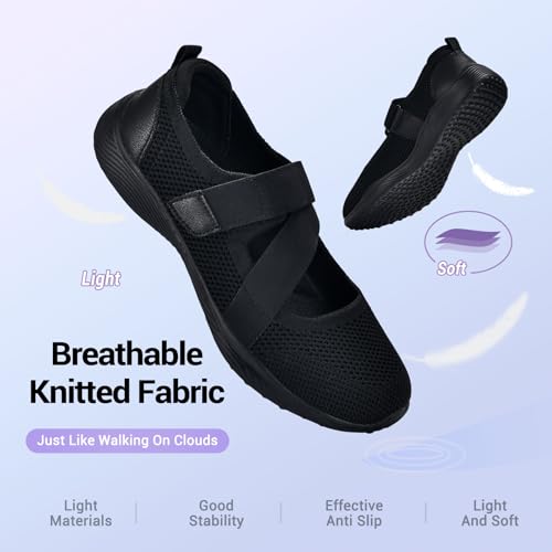 Womens Walking Shoes Diabetic Shoes Adjustable Casual Orthopedic Sneakers3