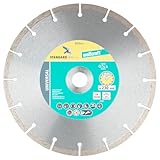wolfcraft Diamant-Trennscheibe SOLID UNIVERSAL I 8319000 I Universell einsetzbar – ideal für Mauerwerk und Baumaterialien I Ø 230mm I 7mm