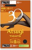 [アツギ] 可憐に透けて美しく 30デニール お腹部分さらにゆったりのJJMLサイズ《足はMLサイズ》 ロングセラー ＜2足組＞ 毛玉ができにくい 透け感