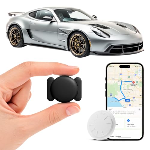 Image of GPS Tracker for Vehicles, 1PCS Real Time Tracker Device for Vehicles, Car Tracker, Work with Find My (iOS Only), Super Magnetic, 360 Days of Battery Life, No Monthly Fee, Waterproof, Black