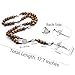 Handmade Olive Wood Catholic Rosary, Prayer Beads From Bethlehem Olive Wood Christian Prayer Beads Saint Benedict Rosary Christian Gift