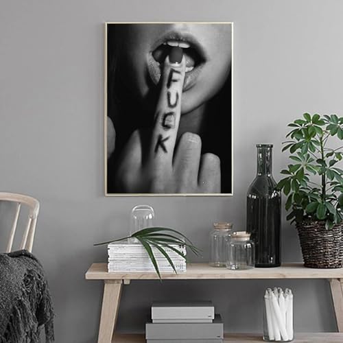 Affiche Beauté Noir Mode pour transformer un mur vide en salon moderne
