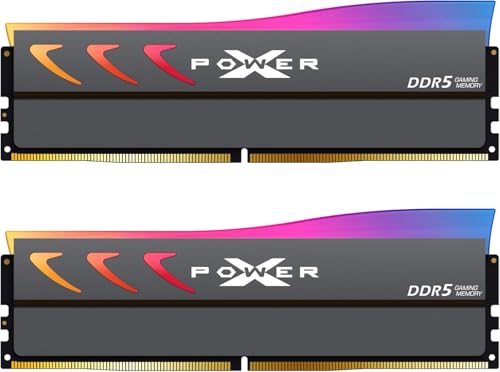 Image of Silicon Power DDR5 64GB (2x32GB) Storm RGB 6000MT /s (PC5-48000) 288-pin CL38 1.35V UDIMM Desktop Memory Module RAM SU064GXLWU60BFDKEC Gray
