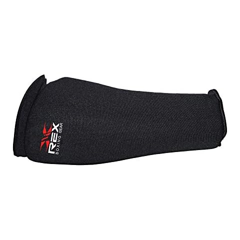 Rex Sports Forearm Pads Pair Protection Pads for Arm for MMA Boxing Compression Gym Wrap (BLACK, L) Cover