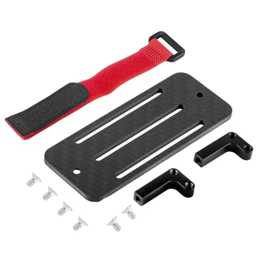 GLOBACT Carbon Fiber RC LCG Chassis Battery Tray & Straps for SCX10