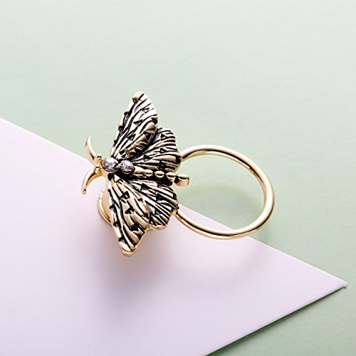 Image of NOUMANDA Retro Crystal Moth Magnetic Eyeglass Pin Brooch Glasses Spectacles Sunglasses Clip Holder