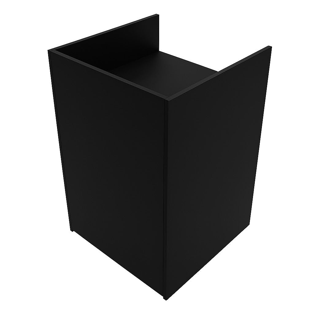 Sklep Blok Till Stojak Czarny TB60 Retail Storage Unit Modułowa Szafka Recepcja Gotówka Biurko Sklep 2 Półki Wewnętrzne Zamknięte Przód 60 cm x 90 cm x 60 cm MDF Melamina