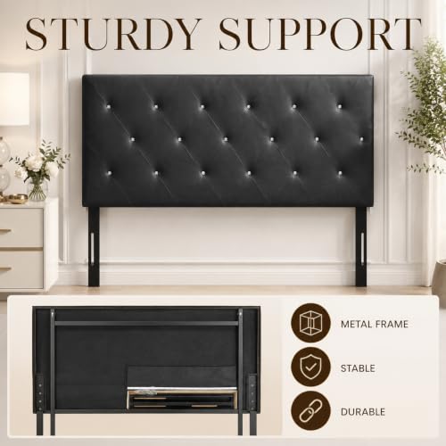 Image of Upholstered Queen Headboard with Storage and USB (Queen2)