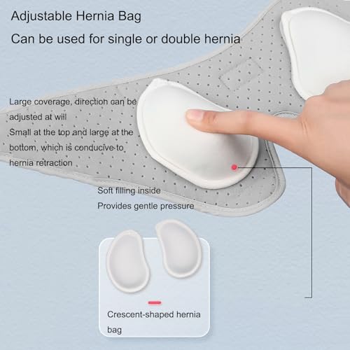 Faja para hernia inguinal soporte ajustable unisex miniatura 5